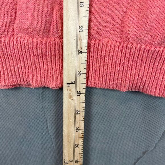 Old Navy Sweater Women Medium Coral Long Sleeve V-Neck Pullover Lightweight - Picture 5 of 6